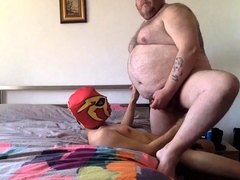 Old gay daddy uses fat cock to fuck huge filthy fleshlight