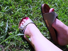 Linsey Dawn solo foot fetish